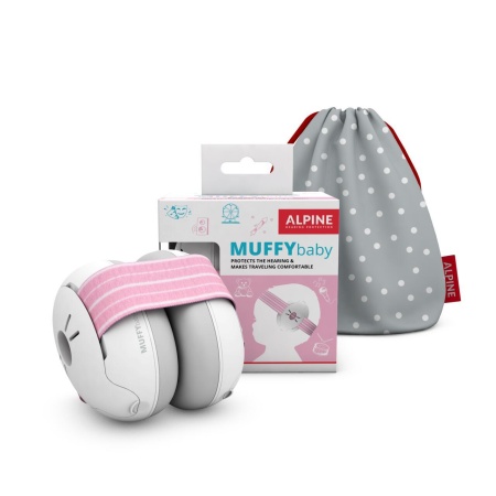 Casti antifonice pentru bebelusi ALPINE Muffy Baby Blush ALP20145 - Img 3