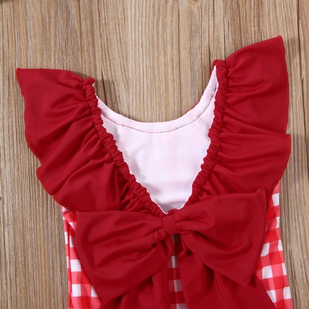 Costum de baie cu patratele rosii si bentita Drool - Img 4