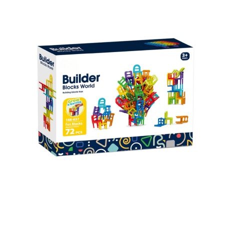Joc de constructie STEAM - Scaune colorate (72 piese) - Img 2