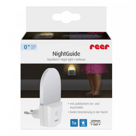Lampa de veghe pentru priza, cu comutator, 0+ luni, Reer NightGuide 52390 - Img 2
