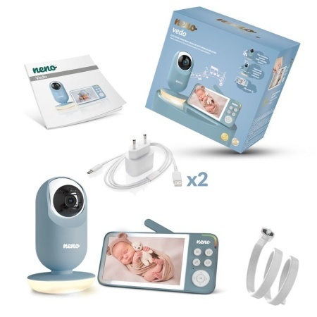 Neno Vedo Blue Baby monitor video cu ecran mare de 5’’ - Img 7
