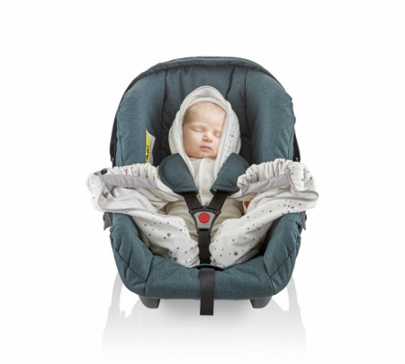 Paturica cu sistem multifunctional BabyJem Carrier Alb pentru transport bebelusi - Img 8