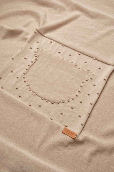 Paturica cu ursulet pentru nou nascut, 100% bumbac organic, TeddyBear, BabyCosy, maro - Img 5