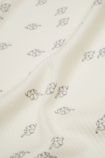 Paturica Printed, BabyCosy, 50% modal+50% bumbac, Ecru, 85X85 cm - Img 5