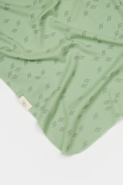 Paturica Printed, BabyCosy, 50% modal+50% bumbac, Verde, 85X85 cm - Img 3