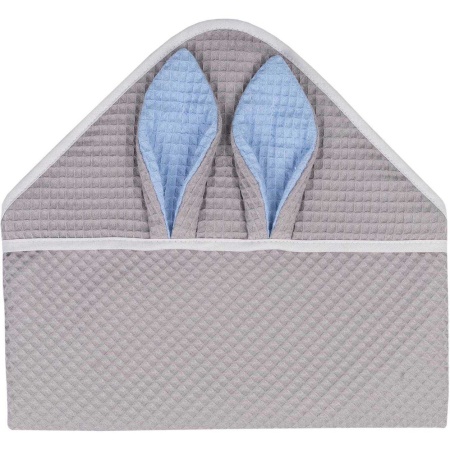 Prosop de baie cu gluga Waffle Bunny 80x80 cm Infantilo IF2511 - Img 3