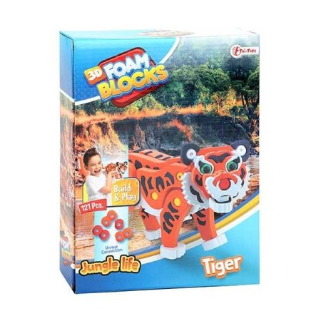 Puzzle 3D Spuma Tigru 121 piese Toi-Toys TT43546A - Img 4