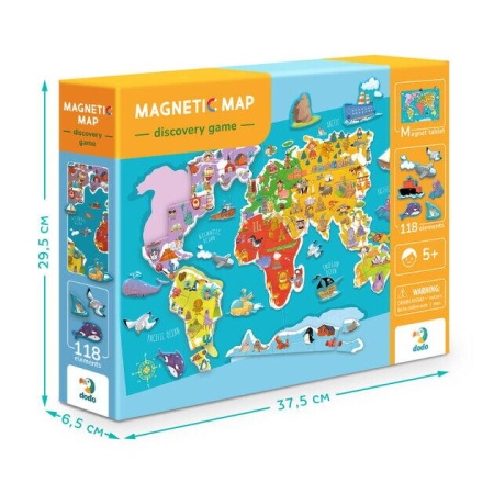 Puzzle magnetic - Harta lumii (118 piese) - Img 2