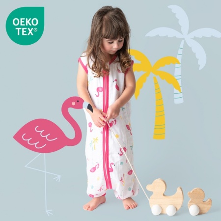 Sac de dormit cu picioruse Bamboo Flamingo 70 cm 0.5 Tog - Img 3