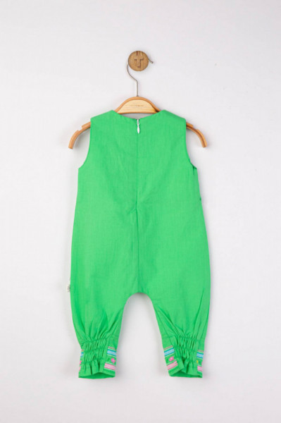 Salopeta de vara pentru bebelusi Ciucurasi, Tongs baby (Culoare: Albastru, Marime: 3-6 Luni) - Img 2
