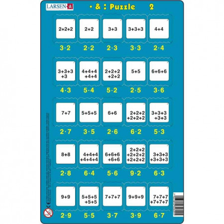 Set 16 Puzzle-uri Inmultire si Impartire, 25 Piese Larsen LRP49 - Img 3