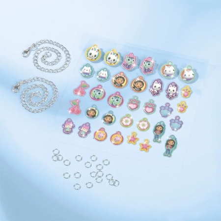 Set 2 in 1 Gabby&#039;s Dollhouse - Bratari cu pandantive &amp; carioci de suflat - Img 2