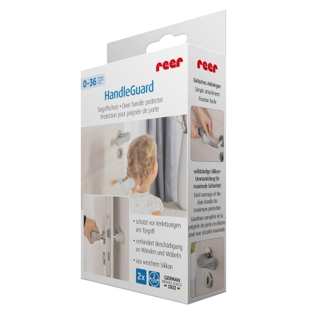 Set 4 protectii clanta usa, din silicon, acoperire completa, Reer HandleGuard 70091 - Img 5