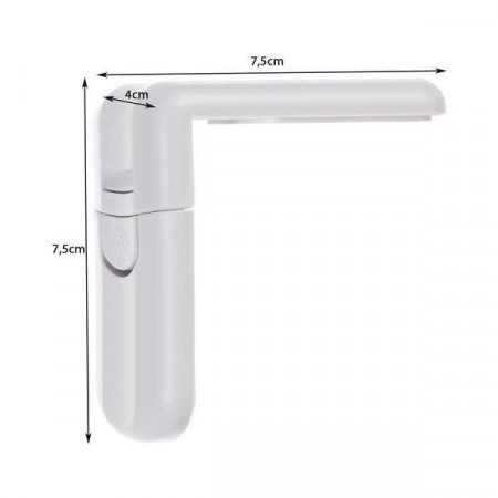 Set 4 sisteme de siguranta pentru sertare si dulapuri, 7.5x4 cm Malatec MY6832 - Img 6