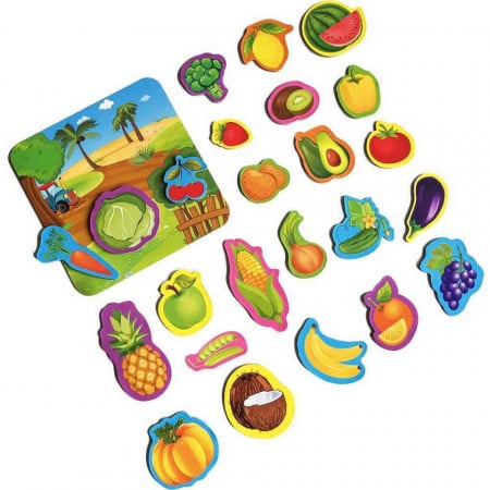 Set magnetic Fructe si Legume cu Plansa magnetica inclusa, 24 piese Roter Kafer RK2090-06 - Img 2