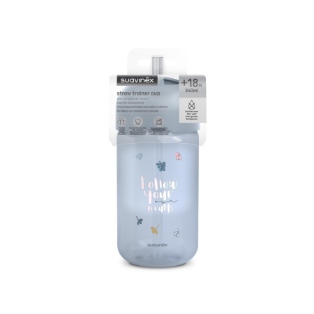 Sticla de apa fara picurare, Bears, 340 ml, albastru, Suavinex - Img 4