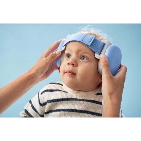 Casti antifonice pentru bebelusi si copii pana la 4 ani, ofera protectie auditiva, SNR 24, albastru, ALPINE Muffy Baby Sky Blue ALP29673 - Img 5
