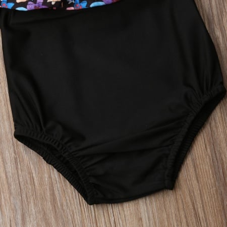 Costum de baie cu volan inflorat si bentita Drool - Img 4