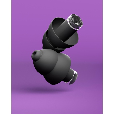 Dopuri de urechi cu filtru muzical profesional pentru festivaluri si concerte, 3 dimensiuni incluse (S/M/L), protectie zgomote SNR 21dB, reutilizabile, negre, ALPINE PartyPlug PRO 2025 ALP20060 - Img 3