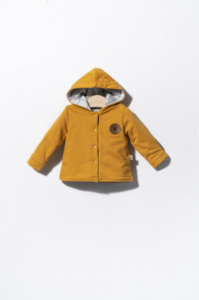 Jacheta cu urechiuse pentru copii Dogs, Tongs baby (Culoare: Mustar, Marime: 9-12 luni) - Img 5
