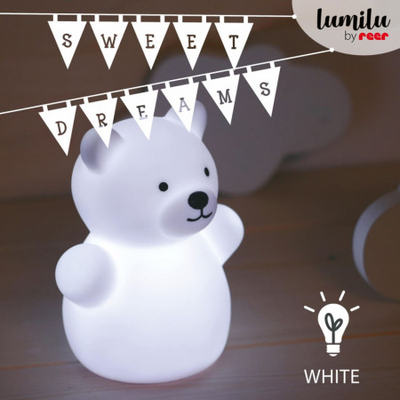 Lampa de veghe cu LED, forma ursulet, alba, Lumilu Mini Zoo Bear, Reer 52330 - Img 3