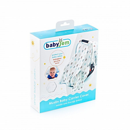 Protectie soare din muselina pentru scaun auto 0-13 kg (Model: Zoo) - Img 8