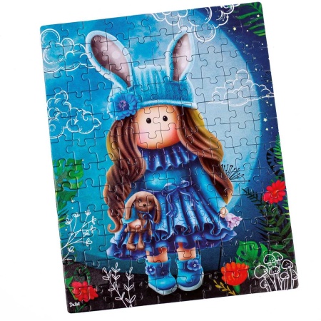 Puzzle Pretty doll in the moonlight, 23x30 cm, 120 piese De.tail DT100-02 - Img 3