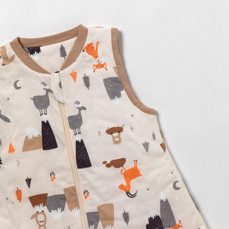 Sac de dormit cu picioruse si talpa antiderapanta Mountain Animals 80 cm + manseta 1.0 Tog - Img 2