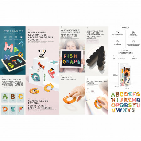 Set 26 litere magnetice Mideer MD2064 - Img 4