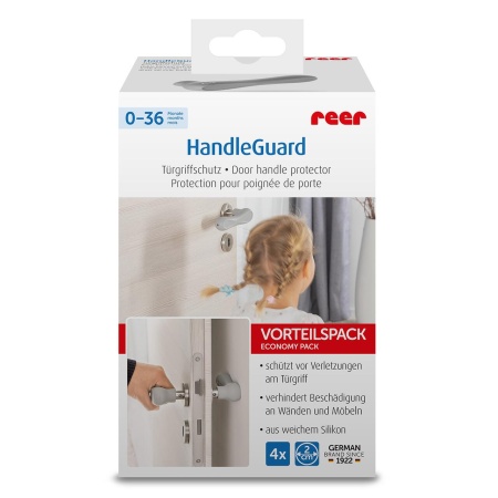 Set 4 protectii clanta usa, din silicon, acoperire completa, Reer HandleGuard 70091 - Img 2