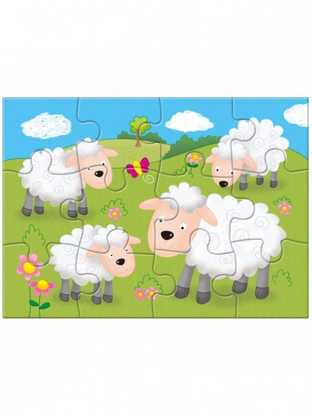 Set 4 puzzle-uri Animale de la ferma (4, 6, 8, 12 piese) - Img 2