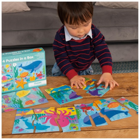Set 4 puzzle-uri - Oceanul vesel (2,3,4,5 piese) - Img 2