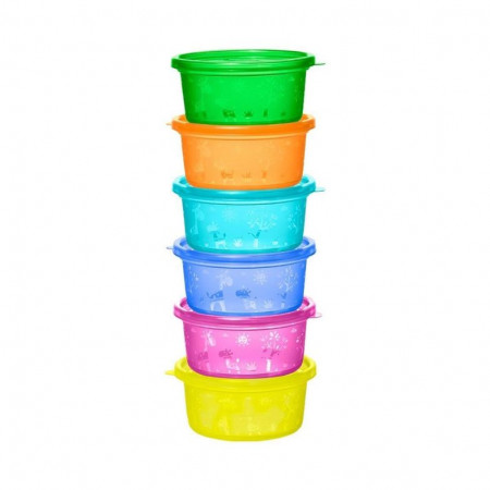 Set 6 boluri cu capac pentru alimente 0+ Nip 37063