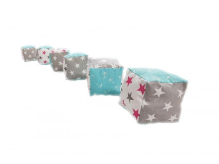 Set 6 cuburi de joaca textile MyKids 10x10 cm - Img 4