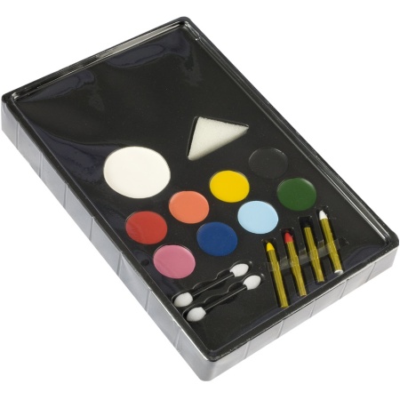 Set Pictura pe Fata pentru Copii - 16 Piese: 8 Vopsele, 4 Creioane, 2 Aplicatoare, 1 Burete Moxy GR730003 - Img 3