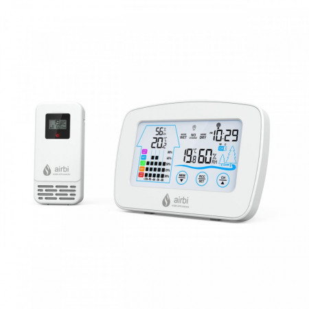 Set Termometru si higrometru digital cu transmitator wireless extern Airbi CONTROL BI1020