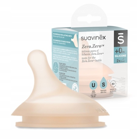 Tetina silicon anticolici, marime S, debit lent, +0 luni, Zero Zero, Suavinex, 2 buc - Img 4