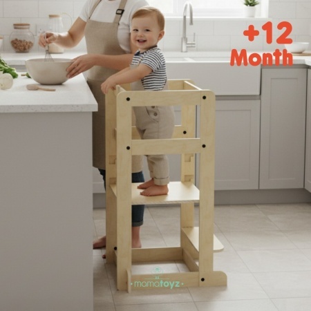 Turn de invatare multifunctional Kule Lite, Natur, MamaToyz - Img 2
