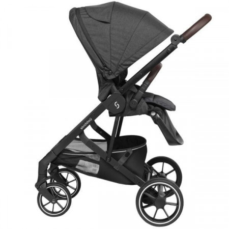 Carucior 2 in 1 Moss, Onyx, Negru, Skiddou - Img 6