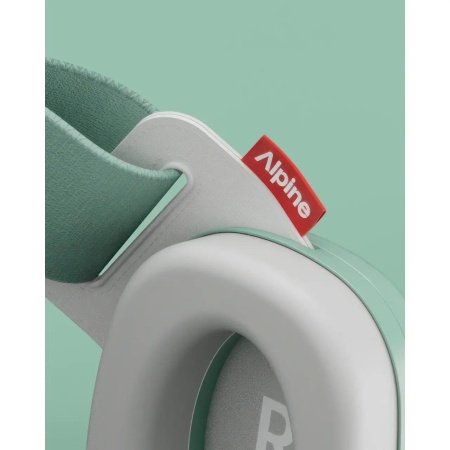 Casti antifonice pentru bebelusi si copii pana la 4 ani, ofera protectie auditiva, SNR 24, verde, ALPINE Muffy Baby Sage Green ALP29734 - Img 2
