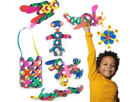Clixo® joc magnetic de construit - Curcubeu (42 piese) - Img 3