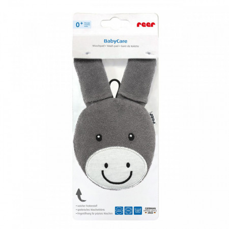 Manusa de baie pentru bebelusi, material textil, forma magarus, fara BPA, 0+ luni, Reer BabyCare Wash Pad 81091 - Img 2