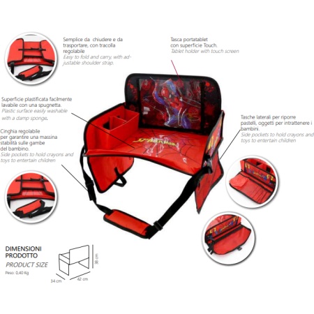 Masuta calatorii cu suport pentru Tableta Spiderman TataWay CZ10642 - Img 3