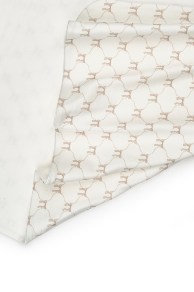 Paturica pentru nou nascut, 100% bumbac organic, Bow, BabyCosy, stone - Img 5