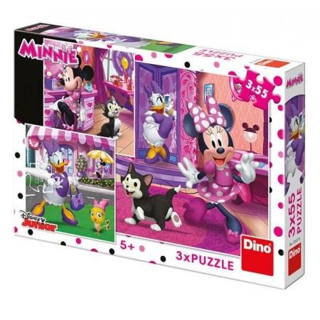Puzzle 3 in 1 - O zi cu Minnie (55 piese) - Img 2