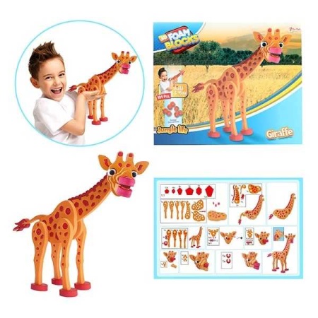 Puzzle 3D Spuma Girafa 104 piese Toi-Toys TT43547A - Img 3