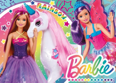 Puzzle de colorat maxi - Barbie (4 x 48 de piese) - Img 2
