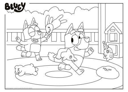 Puzzle de colorat maxi - Bluey (60 de piese) - Img 3