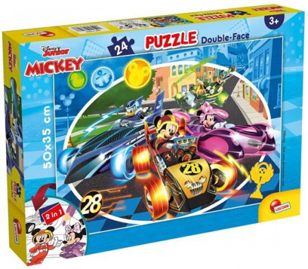 Puzzle de colorat - Mickey in cursa (24 piese) - Img 2
