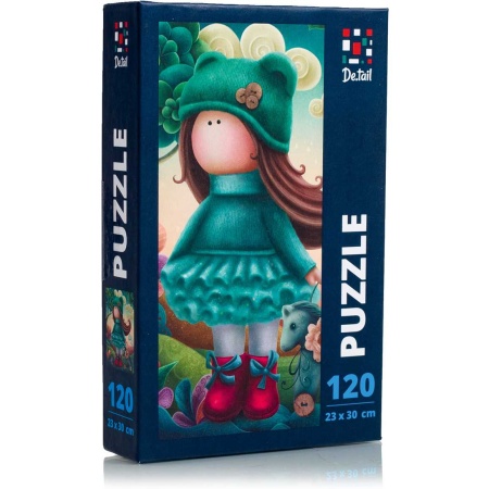 Puzzle Little doll with a horse, 23x30 cm, 120 piese De.tail DT100-03 - Img 2